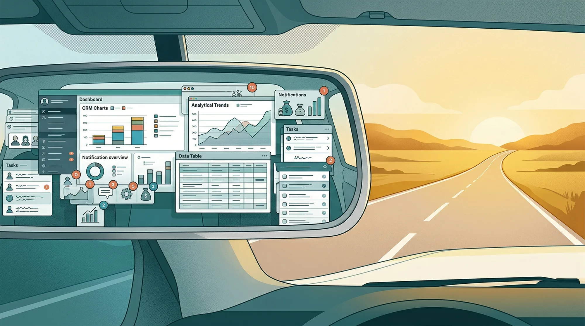 Rearview Mirror vs Windshield: what your sales tools show you versus what your reps actually need