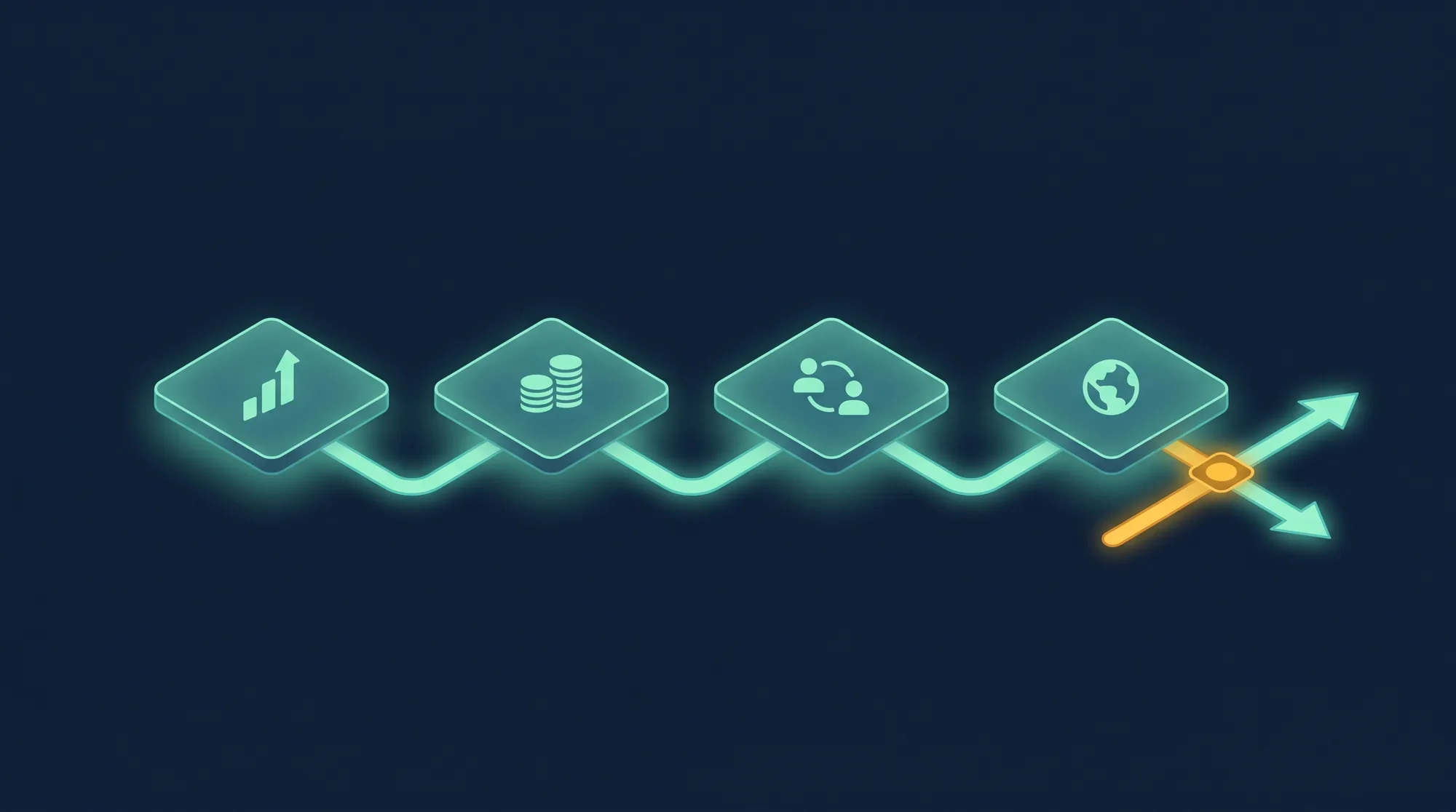 Four expansion signal categories on connected tiles: product usage, commercial, relationship and external, with a checkpoint